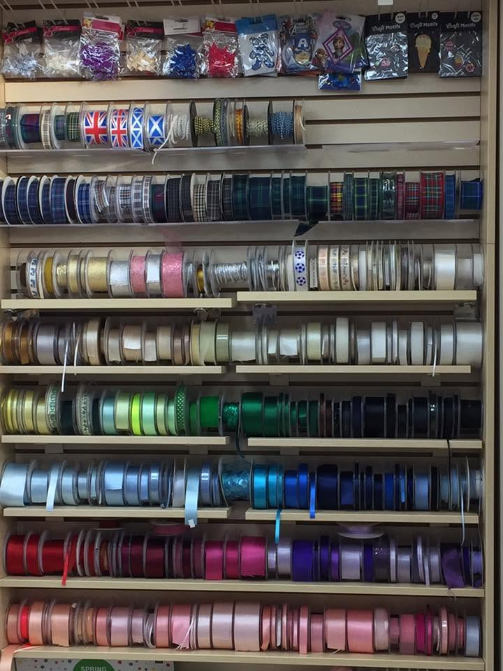 Selection of ribbons and haberdashery